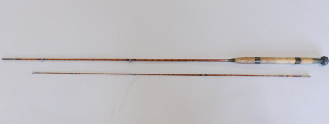 A Viscount two part split cane fly fishing rod