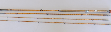 A Hardy Palakona Special four part split cane fishing rod