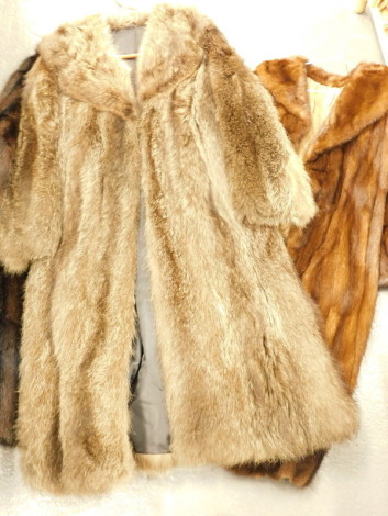 Three full length fur coats