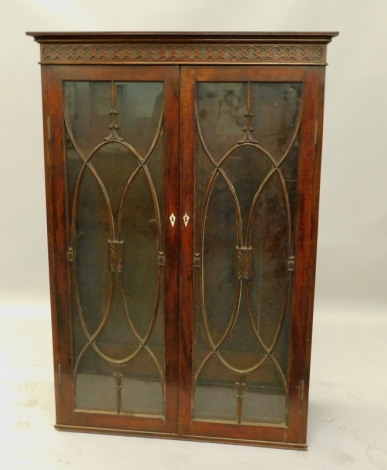 A 19thC mahogany bookcase top