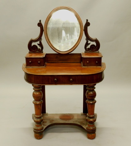 A 19thC mahogany dressing table