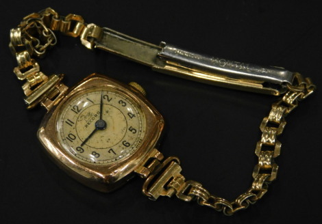 A ladies Record yellow metal watch