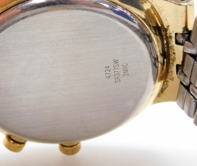 A Rotary gentleman's gold plated alarm wristwatch, circular white dial with batons, centre seconds and date aperture, boxed with guarantee. - 3