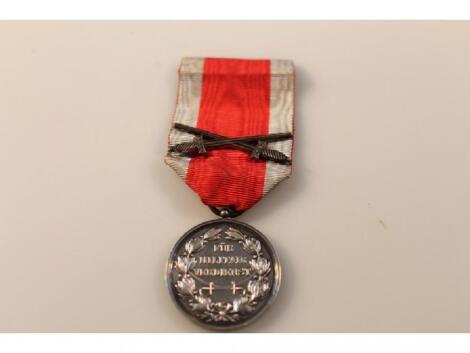 A Schaumburg-Lippe. Silver medal of military merit inscribed Fur Militair