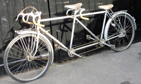 A Campagnola tandem bicycle, with Brooks B15 and B17 seats.