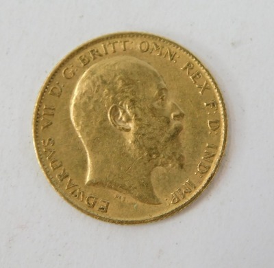 An Edward VII half gold sovereign, dated 1905. - 2