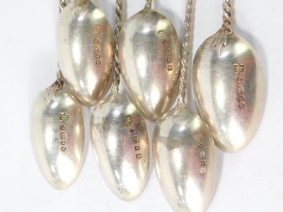 A set of six silver plated apostle spoons, with varying marks. - 4