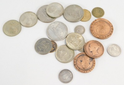 A group of coinage, comprising a Victorian 1889 crown, two Liberty collector's toys, spade guinea, Canadian dollar, cartwheel coins, Victoria collector coin, etc. (a quantity) - 3