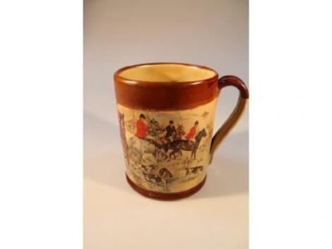 A large Moira pottery stoneware tankard