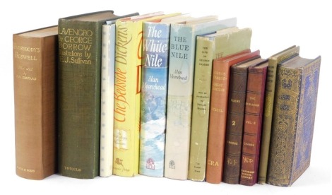 A group of books, comprising Borrow (George). Lavengro, Everybody's Boswell, illustrated by E H Shepard, Betjeman (John). Continental Dew, The Bedside Dickens, The White Nile and the Blue Nile, George Crabbe, etc. (12)