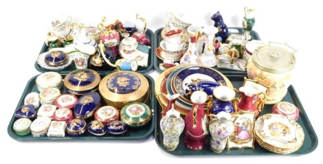 Various Limoges, to include trinket boxes, vases, cabinet plates, etc. (4 trays)