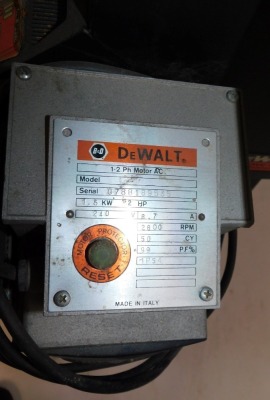 A DeWalt electric planer, serial no 0788189535. WARNING! This lot contains untested or unsafe electrical items. It is supplied for scrap or re-conditioning only. TRADE ONLY - 2