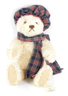 A Steiff Hamish plush blonde Teddy bear, with certificate, serial no. 798, 27cm high.