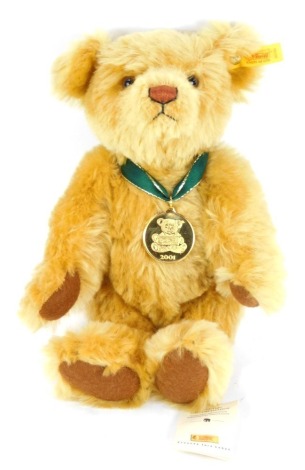 A Steiff 2001 plush jointed Teddy bear, with labels, 30cm high.