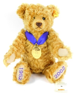 A Steiff Jubilee Edition Teddy bear, 28cm high.