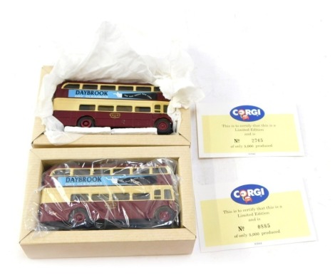 Corgi Commercials diecast buses, comprising two AEC Regent West Brigford 97003, boxed. (2)