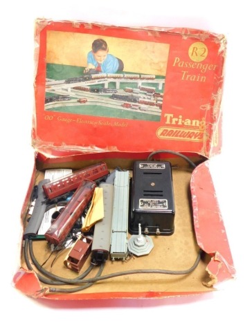 A Tri-ang Railway OO gauge electric train set, R2 Passenger Set, boxed, (AF).