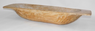 A French fruitwood dough bin or trough, 25cm high, 137cm wide, 56cm deep. - 2