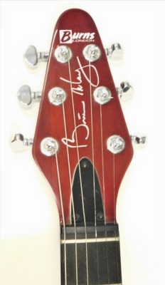 A Burns Brian May red special electric guitar, no.BHM3481, 99cm long., in Hiscox Liteflite outer case. - 2