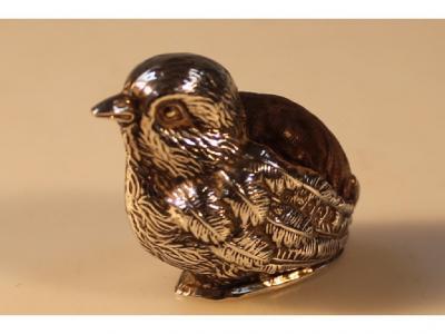 An Edwardian silver chick pin cushion