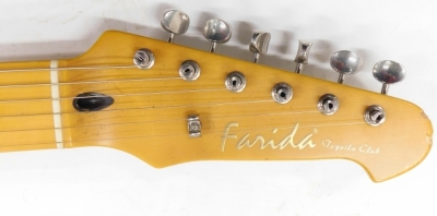 A Farida Tequila Club guitar, six string, no. F09030133, 98cm long, in CLX case. - 2