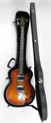 A Guild M-85 II Bluesbird bass guitar, BB179, c. 1968, with outer case, 113cm long. - 5