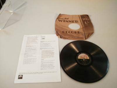 Titanic Interest. A 78 rpm record printed by The Winner. Be British