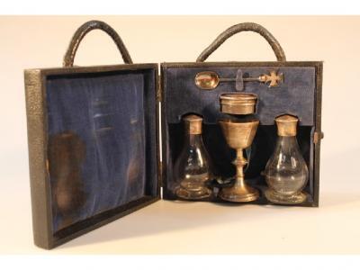 A George VI silver travelling communion set