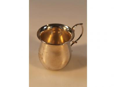 A George V silver baptismal mug