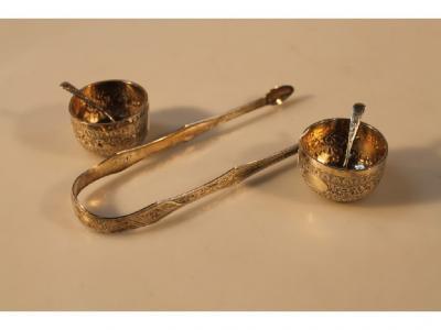 A pair of Victorian silver salts