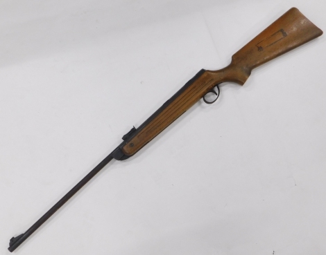 A BSA meteor .22 calibre air rifle, 104cm long