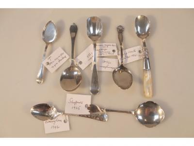 A Victorian silver preserve spoon by George Unite