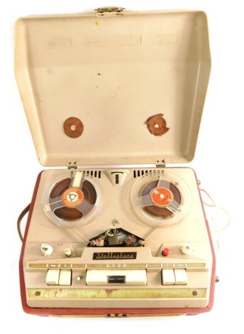 A Retro Stellaphone reel-to-reel player, in fitted case, 35cm wide.