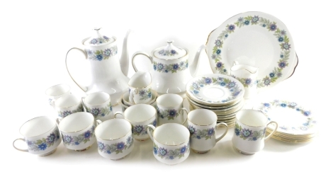 A Paragon Cherwell part service, to include coffee pot, 25cm high, teapot, milk jug, sugar bowl, two size sugar bowls, cups, saucers, sandwich plates, etc., printed marks beneath. (a quantity)