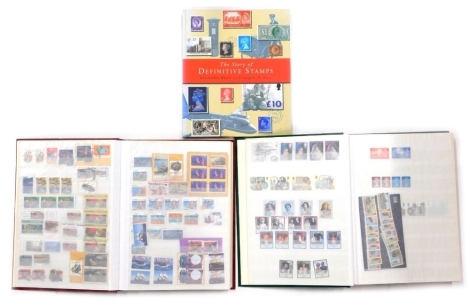 Various stamps, GB collectors stamps, book related to and further album of world used.  (3)