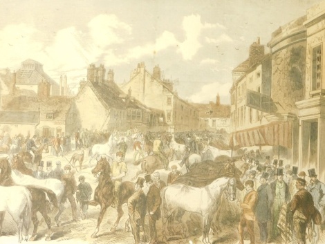 The Annual Horse Fair At Horncastle, book plate engraving, 23cm x 33cm and after Balmer, Hull bookplate. (2)