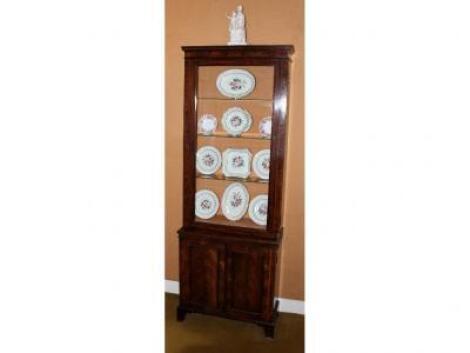 A pair of Georgian style mahogany display or bookcases