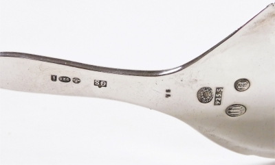 A Georg Jensen silver spoon, pattern 41, with a curved and beaded scrolling handle, impressed marks, Copenhagen marks, 1.83oz. - 2