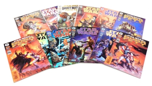 A group of Dark Horse Star Wars comic books, to include Prelude to Rebellion, Star Wars 12, and the Bounty Hunters, Aurra Sing One-Shot.