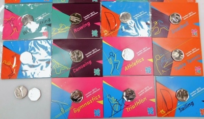 A group of London 2012 Olympic commemorative fifty pence coins. - 3