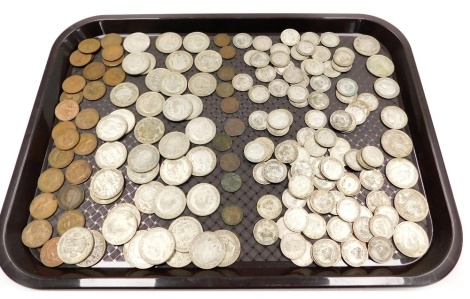 George V and later half crowns, shillings, pennies, halfpennies, etc. (a quantity)