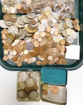 Various pre decimal copper and other coinage, to include halfpennies, one pennies, commemorative crown, threepence pieces, 1948 half crown, etc. (1 bag) - 3