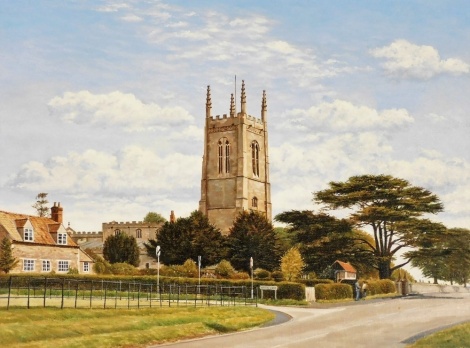 Malcolm Doughty (British, 20thC). Main Road, Edenham, oil on canvas board, signed, dated 86, 44cm x 59cm.