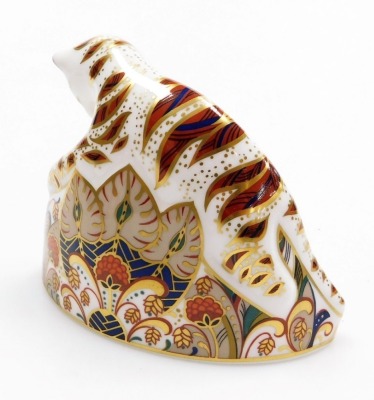 A Royal Crown Derby imari paperweight modelled as a Bengal tiger cub. - 2