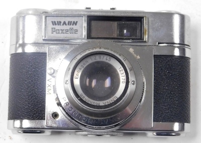 A Bolex P4 Zoom Reflex automatic cine camera, cased, together with a Braun Paxette camera, cased. (2) - 2