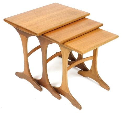 A G-Plan teak nest of occasional tables, the largest 51cm high, 55.5cm wide, 40cm deep.