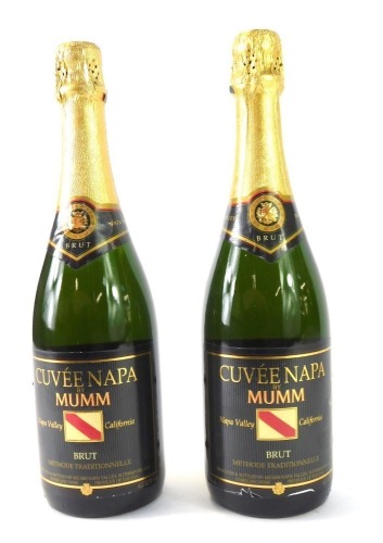 Two bottles of Cuvee Napa by Mumm.