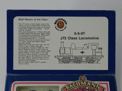 Two Bachmann Branchline OO gauge locomotives, comprising 0-6-0T J72 Class, and a J72 tank BR Black late crest, 31-056, boxed. (2) - 2