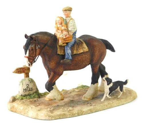 A Border Fine Arts figure group of figures on horseback, Riding to the Fair, 15cm high.