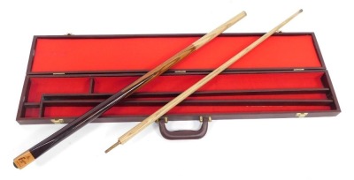 An Executive Powerglide snooker cue, in carry case, the case, 84cm wide.